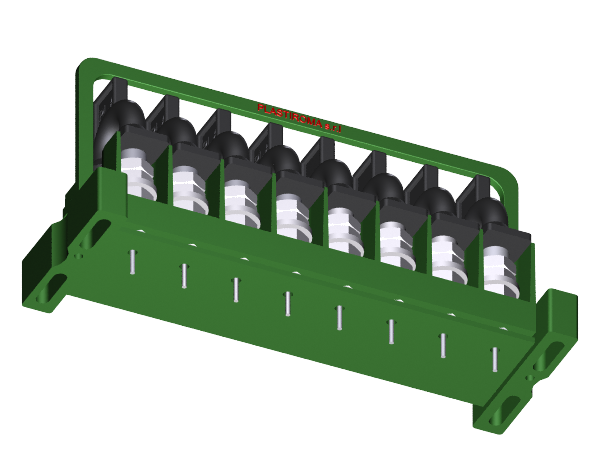 Terminal block 8-pole_step16  with 8 solderable terminals