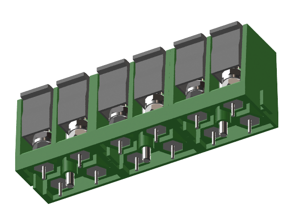 Modular terminal block 857-93/D with weldable terminals