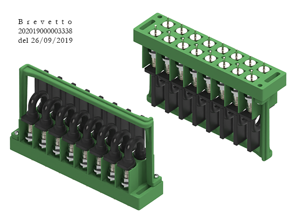 Morsettiera mini-mini 16 pin saldabili